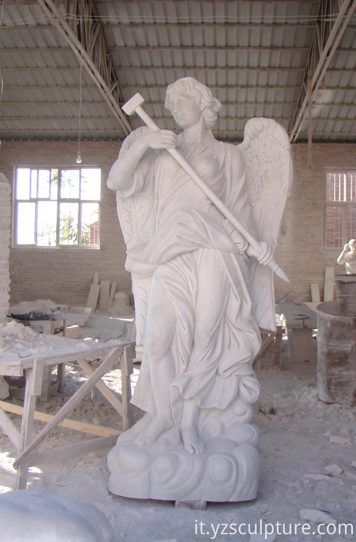 famous white marble angel 